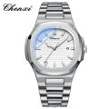 Sunrise Hot Selling Steel Band Couple Nightlight Waterproof Simple Fashion Business Calendar Men's and Women's Quartz Watch. 