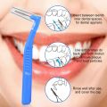 L Shaped Interdental Brushes for Between Teeth and Gums,5pcs Angle Interdental Brushes, Brush Micro Tight Cleaner, Plaque Removal, 6 Sizes(Blue), 5pcs Angle Interdental Brushes, L Shaped Interde. 