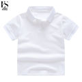 Elegantstunning Boys Lapel Short Sleeves T-shirt Simple Solid Color Tops Summer Cotton Breathable Shirt For 1-10 Years Old Kids. 