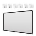 Projector Screen for Home Theater White Foldable Anti- (84Inch).