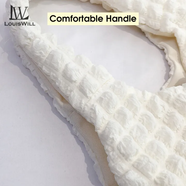 LouisWill%20Women%20Cloud%20Bubble%20Shoulder%20Bag%20Soft%20Tote%20Bag%20Casual%20Book%20Bags%20Handbags%20Pleated%20Bubble%20High%20Capacity%20Shoulder%20Bag%20/%20Handbag%20-%20Image%207