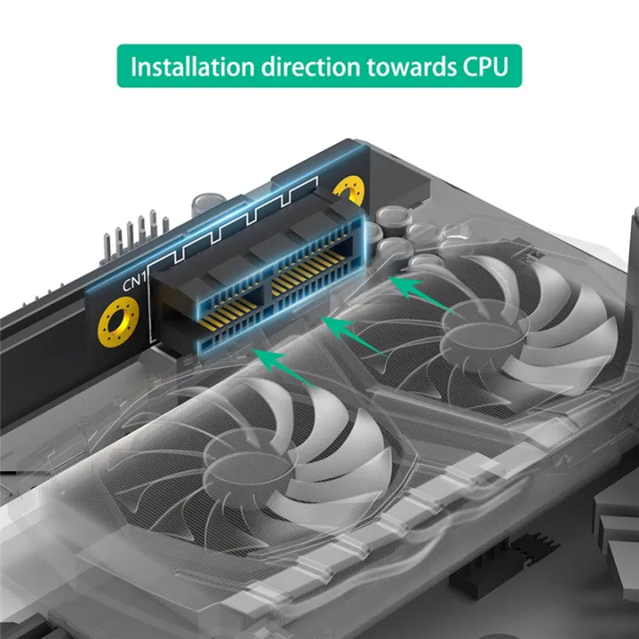 PCI-e%201X%203.0%2090Degree%20Reverse%20Male%20to%20Female%20Riser%20Card%20for%201U%20Server%20-%20Image%207