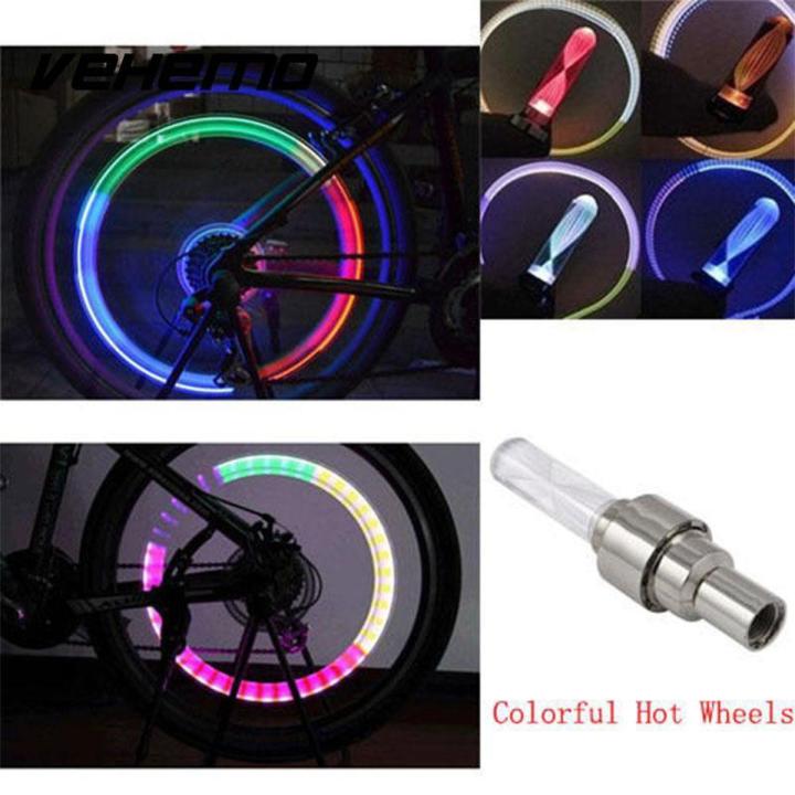 2PCS Bicycle Car LED Neon Tire Wheel Gas Nozzle Valve Glow Stick Light For Bike/Car/Motorbike - Cycle Light