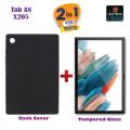 Samsung Galaxy Tab A8 X205/X200 TPU Back Back Cover Black Color + Tempered Glass Protector for Samsung Galaxy Tab A8 X205/X200 (2in1 Combo).