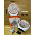 JOYKALY YG-718 Portable Rechargeable LED Light AC/AD Electronic Fan with 8" inches High Speed Blade. 