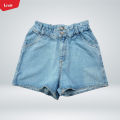 Teen Girl’s Mid Rise Casual Solid Denim Shorts From Levin. 