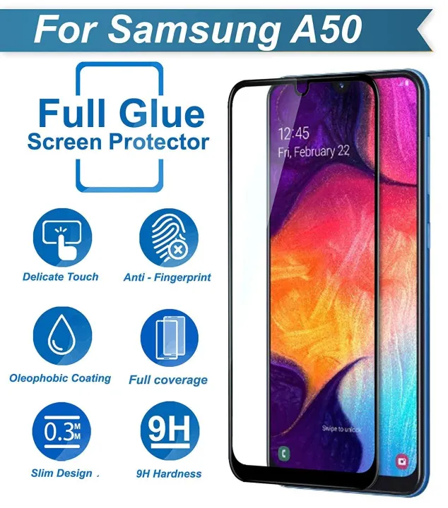 Samsung%20Galaxy%20A50%20%20Tempered%20Glass%20Screen%20Protector%20(6D/9D/11D/21D)-%20Black%20-%20Image%203