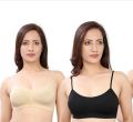 Imported Stretch Cotton Slim Strap Comfortable Tube Bra for Women - One Piece.