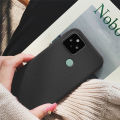 Tokifu For Google Pixel 5 Back Cover Matte Simple Solid Color Soft Silicone TPU Case.