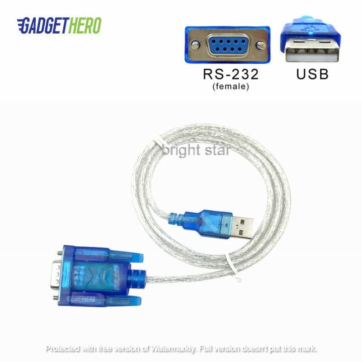 CH340 USB to Serial 9 Pin DB9 RS232 Female Cable Adapter Converter Windows 10 7