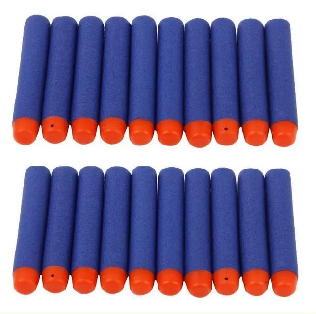 Nerf Refill Darts Soft Bullet 20 Pcs Elite Series 72x12 mm -Blue And Yeyellow