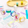 Colorful Shining Rainbow laser Decorative Adhesive Tape Masking Tape DIY Scrapbooking Sticker Label japanese stationery.