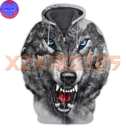 [xzx180305]Personalized Name Bright Wolf Moon 3D Hoodie All Over Print Mother Gift Best Price 10