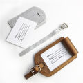 PU Leather Luggage Tag Bag Pendant Suitcase Name ID Address Holder Tag Portable Travel Accessories.