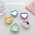 Korean INS Cute Love Heart Mirror Griptok Bracket For iPhone 15 Accessories Grip Tok Acrylic Phone Holder Ring Stand Holder Girl. 