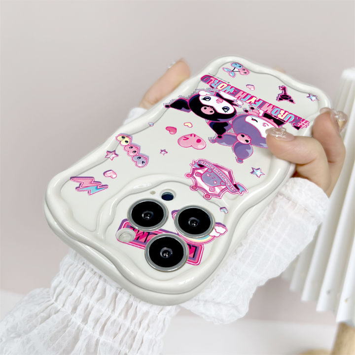FELMYST%20for%20Infinix%20Smart%208%20Tecno%20Pop%208%20Spark%2020C%2020%20Hot%2040i%20Back%20Cover%20Cartoon%20Kuromi%20Case%20Cream%20Texture%20Wavy%20Edge%20Soft%20Silicone%20Mobile%20Cover%20-%20Image%206