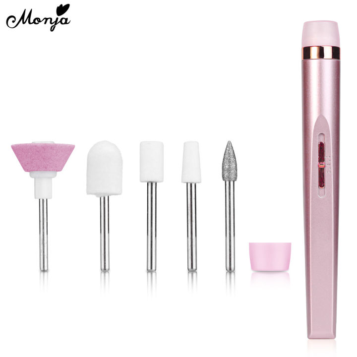 Monja%20Nail%20Art%20Drill%20Machine%20White%20and%20Lightpink%202W%EF%BC%8C%20Rosegold-5W%EF%BC%8CUSB%20Electric%20Acrylic%20False%20Nails%20Tips%20Grinder%20Cuticle%20Softener%20Sanding%20Grit%20Polishing%20Sander%20Bits%20Set%20Manicure%20Pedicure%20Care%20Portable%20Tools%20Devices%20-%20Image%2010