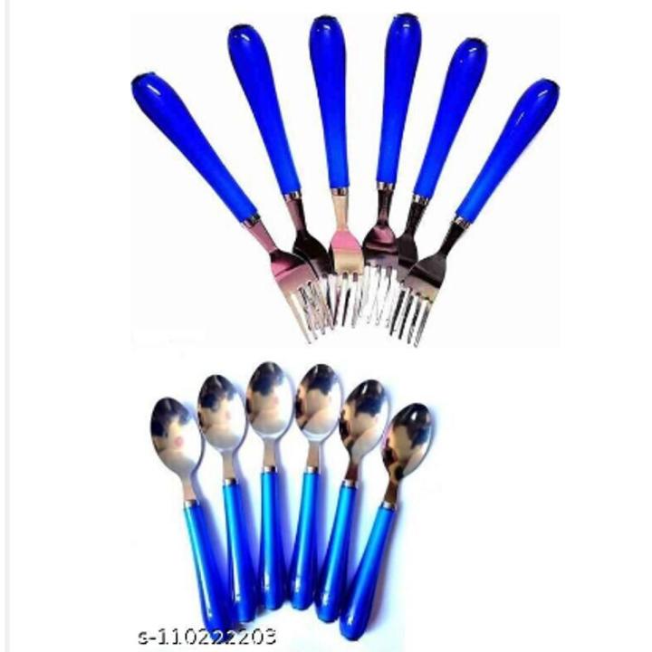 Exclusive 12 Pcs Dinner Spoon set Stainless steel. Tea & Fork Spoon Set. Dinner Spoon Cutlery Set
