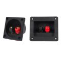 BRADOO- 2 Pcs Square Binding Post Type Speaker Box Terminal Cup Wire Connector Board , 90X78Mm & 57X57Mm. 