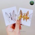 1Pcs Silver/Gold Metal Moving Butterfly Hair Clip - Cute Hairpin for Women.