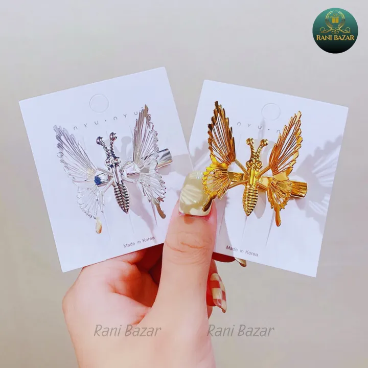 1Pcs%20Silver/Gold%20Metal%20Moving%20Butterfly%20Hair%20Clip%20-%20Cute%20Hairpin%20for%20Women%20-%20Image%202