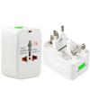 UNIVERSAL WORLD TRAVEL ADAPTER with USB Port Charger Plug.