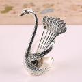 New Swan 6 Pieces Stylish Spoon Tableware Set Holder (Gold and silver). 
