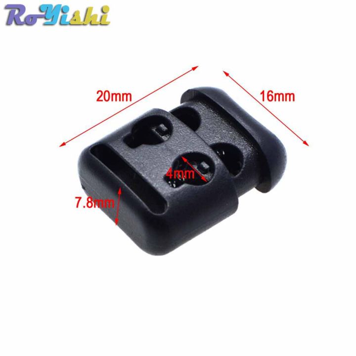 10pcs/pack%20Cord%20Lock%20Toggle%20Clip%20Stopper%20Plastic%20Black%20For%20Bags/Garments%20-%20Image%204