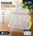 Plastic Fair Food Storage Box Container With Lid - 3pcs Set 1500ml 750ml 300ml. 