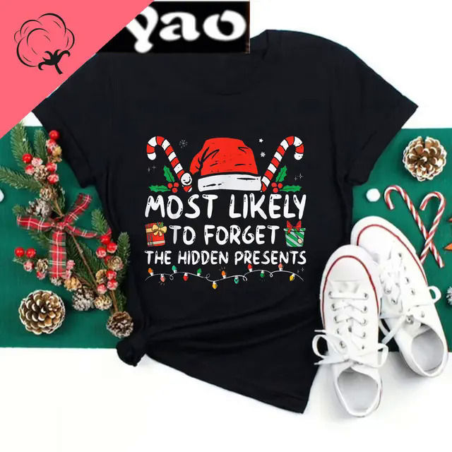 2024%20Christmas%20T-shirts%20Funny%20Most%20Likely%20To%20Forget%20The%20Hidden%20Presents%20Christmas%20Matching%20Crew%20T-Shirt%20Ladies%20Tee%20Female%20Shirts%20-%20Image%207