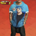 Dragon Ball Z Vegeta Gym Men's Hooded T-shirt Super Saiya Tops Short Sleeve Tshirt Trapstars T-shirts T-shirt Goku New Clothing.