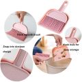 Mini Dustpan and Brush Set, Multi-Functional Cleaning Tool with Hand Broom Brush, Plastic Dust Pan, Coral Fleece Cleaning Cloth, 2-in-1 Cute Helper Cleaning Set for Kids Toys Pets Car. 