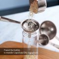 3 in 1 Funnels for Filling Bottles Stainless Steel Small Kitchen Funnel Set for Transferring Essential Oils Liquid - Silver. 