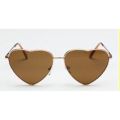 【happy one】172020 Heart Sunglasses Women Metal Sun Glasses Monochrome Bicolor Color Film lens. 