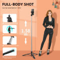 Q05 Selfie Stick Tripod Extendable Mobile Phone Selfie Extension Rod Sturdy Stainless Steel Stand Portable Lightweight Camera Stand For Face Time Zoom Meeting Photograph.