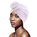 【beauty code store】Muslim Braided Turban Flower Ethnic Hat Women Elastic Headwrap India Cap Hijab Turbante Hair Accessories. 