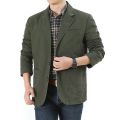 Men's Cotton Suit Jacket Multi-Pocket Work Pants Leisure Suit Middle-Aged Loose plus Size Spring and Autumn Fat Jacket for Men.