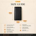 Zays Premium Eco-Friendly Leather Long Wallet for Men, Handmade Slim Compact Wallet 7.4 x 3.7 x 1 Inch, 7 Card Slots, ID Slot, Cash Compartment, 2 Mobile Compartments, Fits Large Smartphones, Luxury Gift Box.