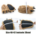 Animals Beast Claw Shoes Slides for Men Fun Chunky Fuzzy Slippers Male Plush Warm Bear Paw Lovers Funny slippers. 