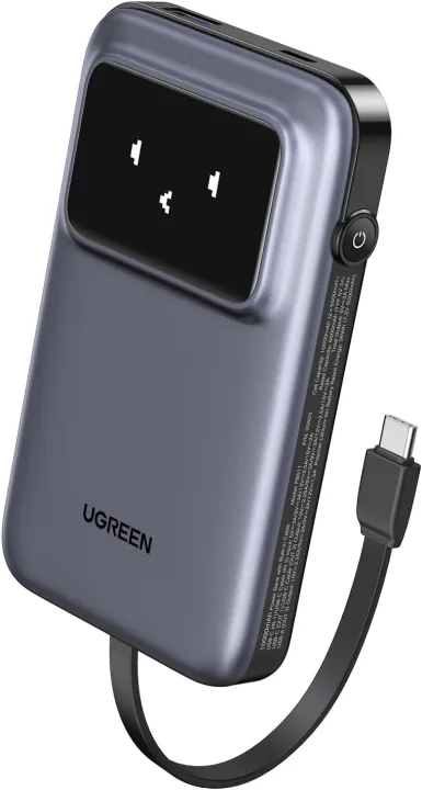 UGREEN Uno QPro 10000mAh 30W Power Bank with Built-in USB-C Cable