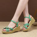 Sandals Women's2023New Shoes Women's Flat Platform All-Match Wedge Student High Heels Women's Summer Dress42. 