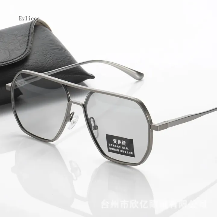 2023%20Aluminum%20Magnesium%20Polarized%20Sunglasses%20Photochromic%20Pilot%20Double%20Beam%20Sun%20glasses%20Men's%20Driving%20Fishing%20Chameleon%20Sunglass%20-%20Image%203