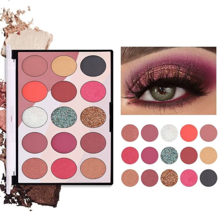 New%2015-color%20Eyeshadow%20Palette%20Pearly%20Matte%20Glitter%20Eyeshadow%20Palette%20Shiny%20Eye%20Shadow%20Eye%20Pigments%20-%20Image%202