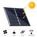 0.3W 3V Mini Solar Panel Polycrystalline Silicon Small Solar Cell DIY Waterproof Camping Portable Power Solar Panel Compatible for Toys Light Lamp Fan Garden Pump.