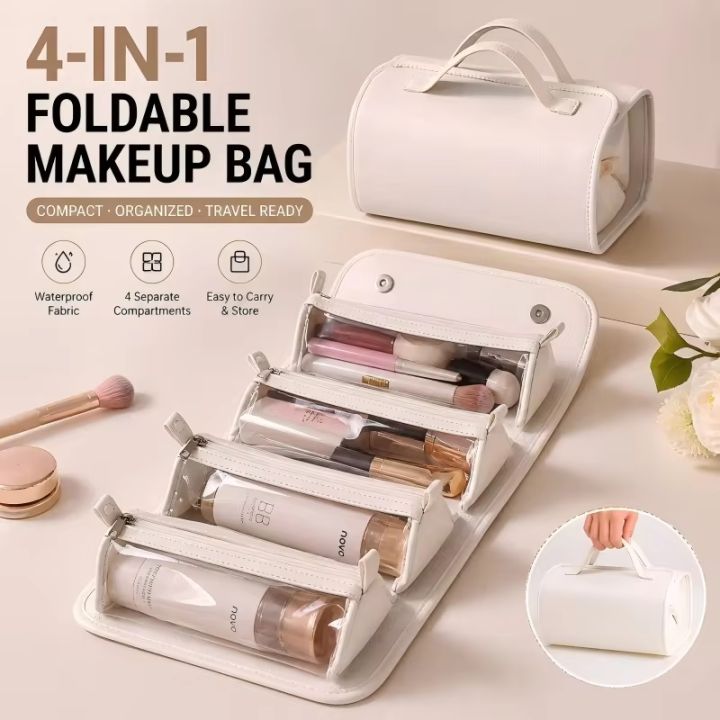 4-in-1%20Foldable%20Travel%20Makeup%20Organizer%20Bag%20with%20Detachable%20Mesh%20Cosmetic%20Pouches%20&%20Hanging%20Hook%20%E2%80%93%20Portable%20Roll-Up%20Toiletry%20Storage%20Case%20for%20Cosmetics,%20Skincare%20&%20Toiletries%20%E2%80%93%2053%C3%9722.5cm%20-%20Image%203