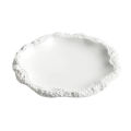 Creative Ceramic Plate Solid Color Round Household Tableware Afternoon Tea Cake Dessert Steak Pasta Plates Personal Items.