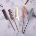 1pcs Metal Hair Comb Professional Salon Hairdresser Hair Cutting Combs Brush Hair Styling Tools Metal Steel Comb Rose Gold. 