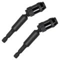 2 Pack Pivoting Bit Tip Holder, Magnetic 1/4inch Hex Shank (Black).