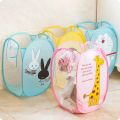 Folding Cartoon Dirty Clothes Basket Laundry Hamper Cartoon Pop Up Open Laundry Basket Kids Toys Sundries Storage Box Organizer. 
