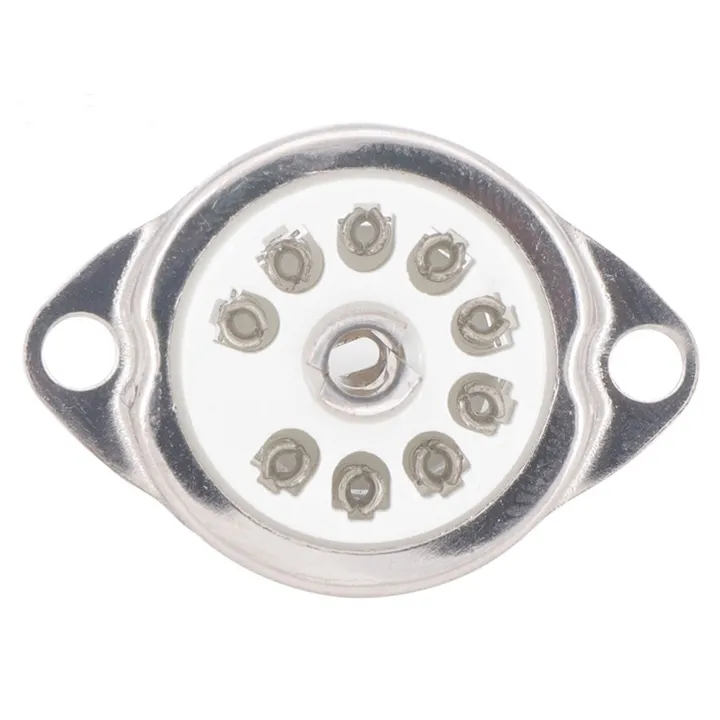 NXFDSIOZ%2020PCS%20Ceramic%20B9A%20Gold-Plated%209Pin%20Vacuum%20Tube%20Socket%20Panel%20Chassis%20Mount%20for%20ECC81%20ECC82%20ECC83%20EL84%206922%20Vacuum%20Tube%20-%20Image%203